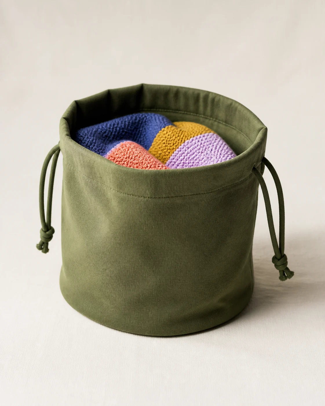 Drawstring Project Bag — Moss