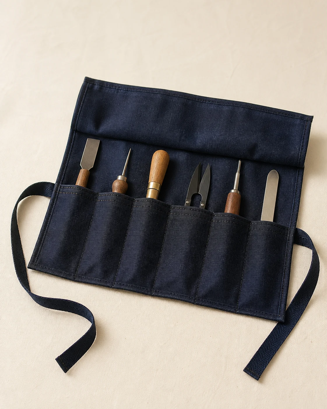 Waxed Tool Roll — Ink